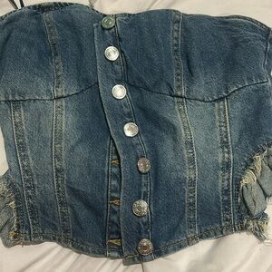 Jean Tube Top